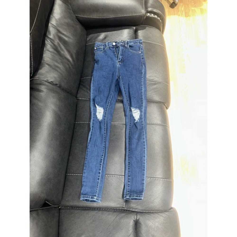 Pretty Little Thing 5 Pocket Skinny‎ Jeans Size 4 Women's Blue